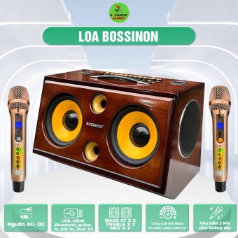 LOA XÁCH TAY BOSSINON N2288K _Kích thước: 535 (W) x 290(D) x 330 (H)mm _Nặng 16kg _Công suất: 600Watts Bảo hành chính Hãng 12 tháng (bình và micro bảo hành 6 tháng)